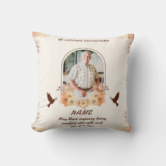 Coussin Mémorial personnalisé avec photo en souvenir affec