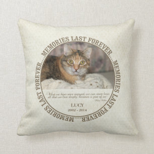 Coussin Mémorial - Perte d'animaux familiers Photo / Nom