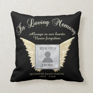 Coussin Mémorial photo en mémoire d'amour