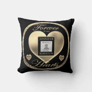 Coussin Mémorial photo personnalisé en mémoire d'amour