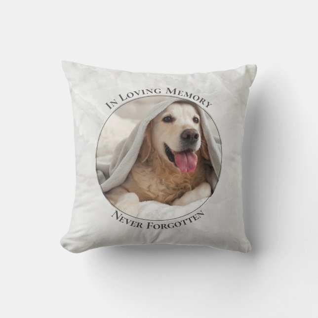 Coussin Mémorial photo pour animaux de compagnie personnal (Recto)