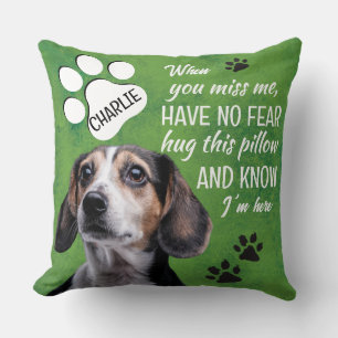 Coussin Mémorial pour chien animal - ajoutez votre photo e