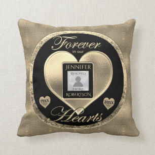 Coussin Mémorial pour toujours dans nos coeurs