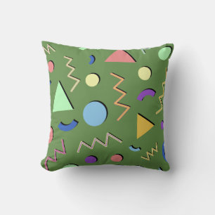 Coussin Memphis #92 Vert mousse