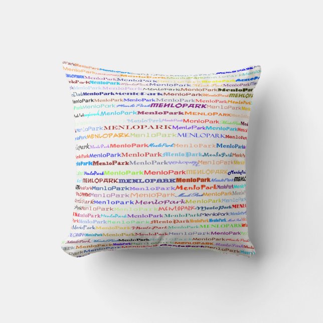 Coussin Menlo Park Texte Design II Pilote (Recto)