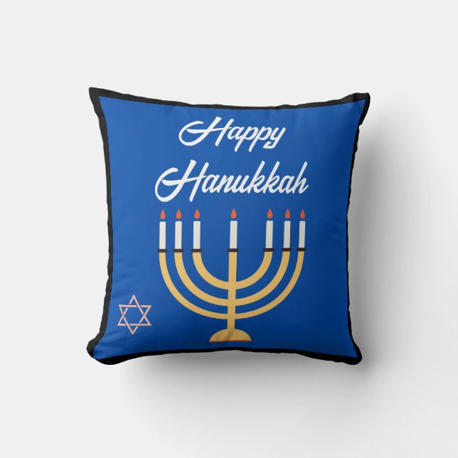 COUSSIN MENORAH HAPPY HANOUKKA CARD (Recto)