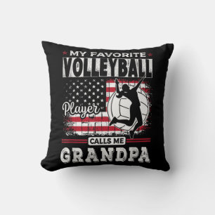 Coussin Mens Mon Joueur De Volleyball favori m'appelle Gra