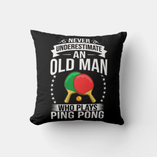 Coussin Mens Ping Pong Table Tennis Player Balls Paddle Ga