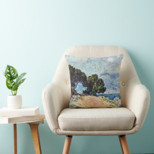 Coussin Menton vu du cap Martin par Claude Monet