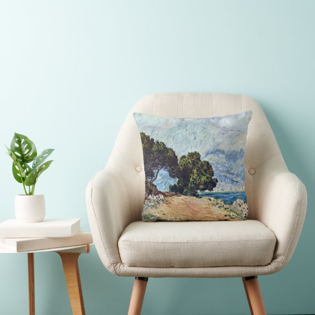 Coussin Menton vu du Casquette Martin par Claude Monet (Chaise)