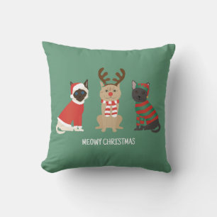 Coussin Meowy Christmas Cats