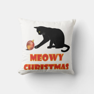 Coussin Meowy Christmas Funny Chat