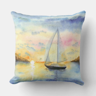 Coussin Mer au coucher du soleil