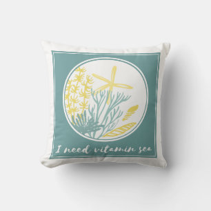 Coussin Mer Turquoise tropicale J'ai besoin de la mer de