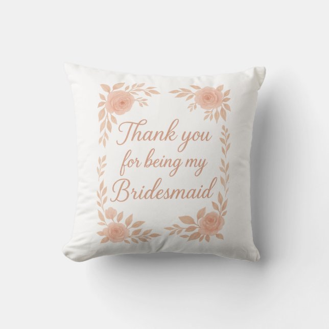Coussin Merci d'être ma servante d'honneur - cadeau de la  (Recto)