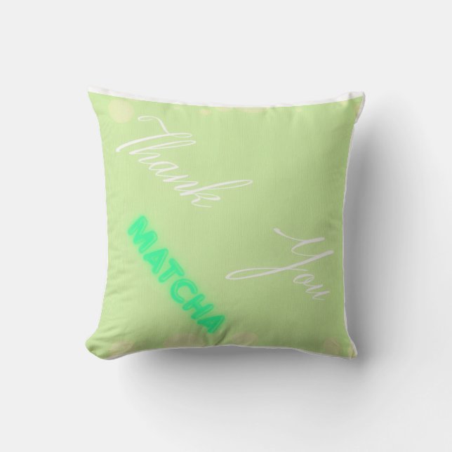 Coussin " Merci, matcha" (Recto)