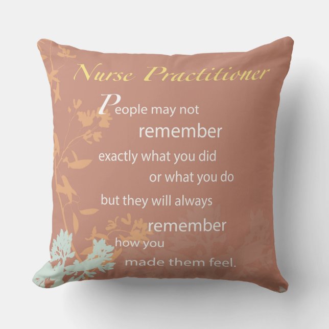 Coussin Merci Nurse Praticien, Brown (Recto)