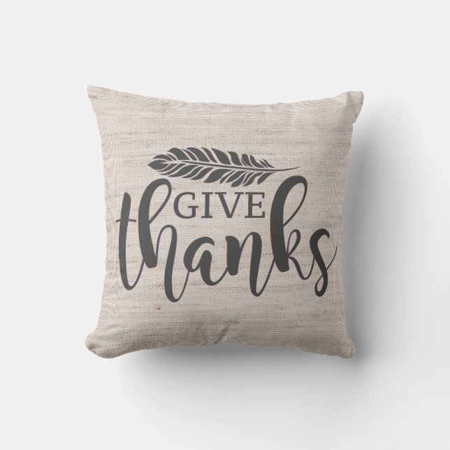 Coussin Merci Thanksgiving Thanksgiving Thanksgiving Thank (Recto)