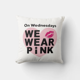 Coussin Mercredi On Porte Du Rose Drôle De Saint-Valentin