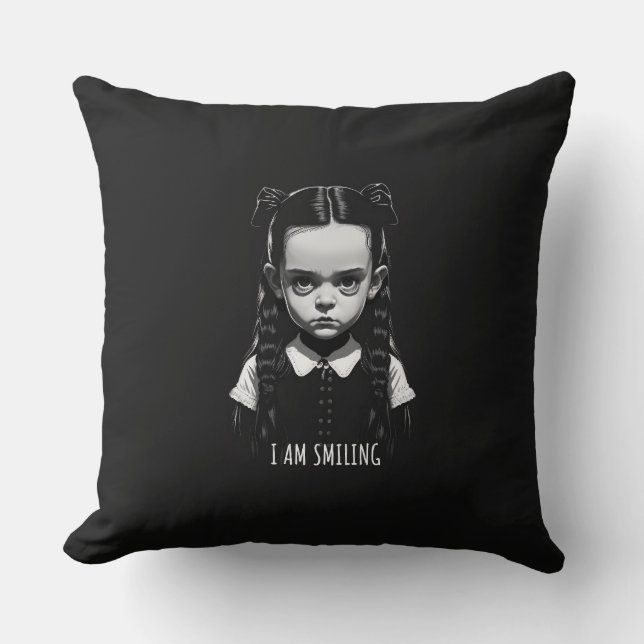 Coussin Mercredi pilow d'humeur - Je suis souriant (Recto)