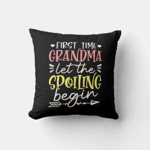 Coussin Mère Art première fois Grand-mère Anniversaire