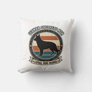 Coussin Mère Berger Allemand Vintage T-Shirt pour Amoureux