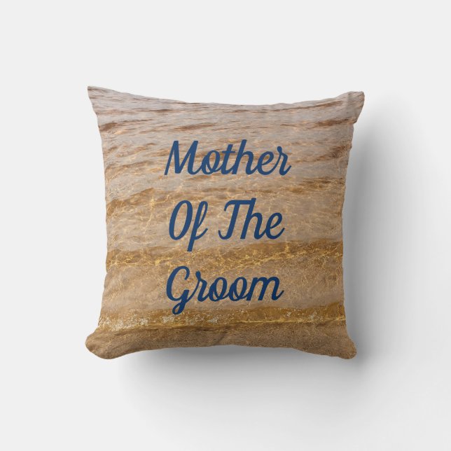 Coussin Mère Du Groom Cadeau Plage Cool Vagues Nautiques (Recto)