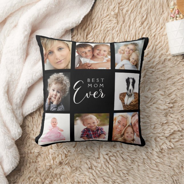 Coussin Mère photo collage enfants noirs enfants (Couverture)