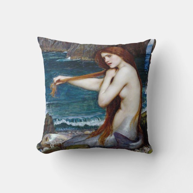 Coussin Mermaid, John William Waterhouse (Recto)