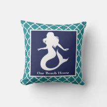 Mermaid Turquoise Bleu Nautique Personnaliser Nom