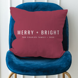 Coussin Merry and Bright | Berry Vintage Rose