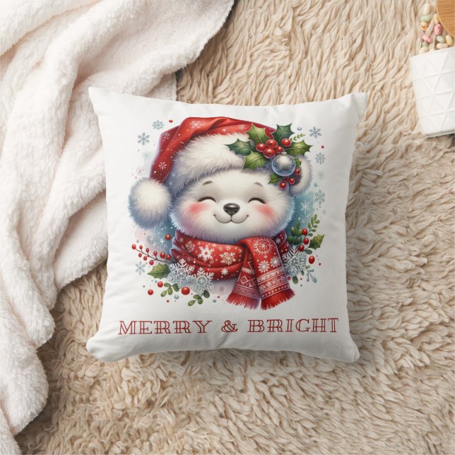 Coussin Merry & Bright Christmas Bear Cushion  (Couverture)