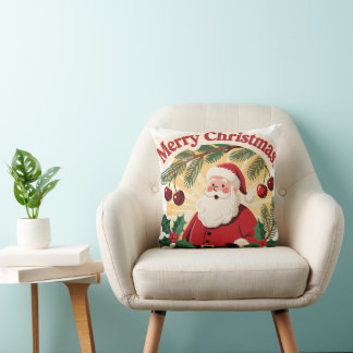 Coussin Merry Christmas Festive Holiday Design