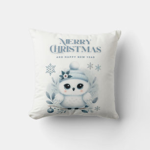 Coussin Merry Christmas Owl