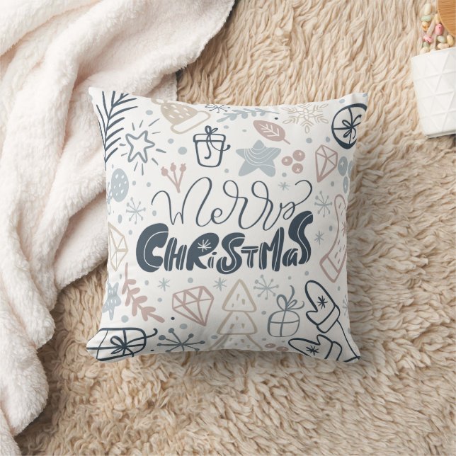 Coussin Merry Christmas Throw Pillow – Cozy Holiday Decor (Couverture)
