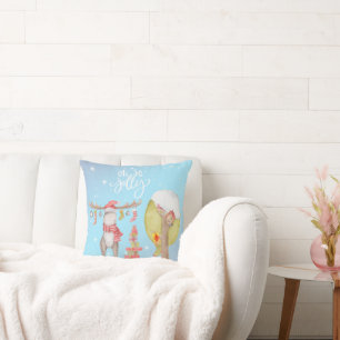 Coussin Merry Merry Chris Moose - Oh So Jolly