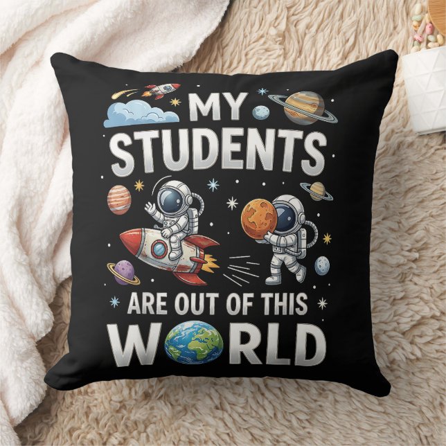 Coussin Mes élèves sont dans cet univers spatial (Couverture)
