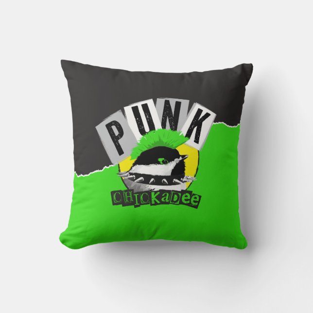 Coussin Mésange punk (Recto)