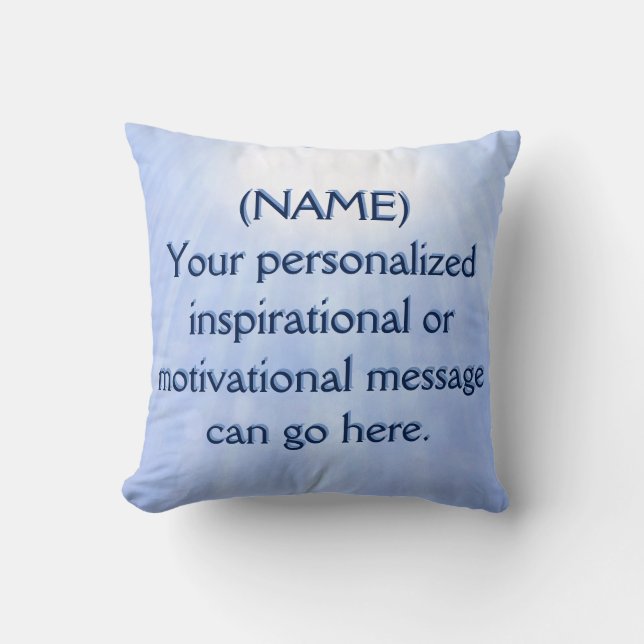 Coussin Message de motivation personnalisé (Recto)