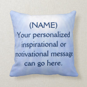 Coussin Message de motivation personnalisé