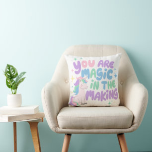 Coussin Message Encourageant de Rêve Magique pour les Enfa