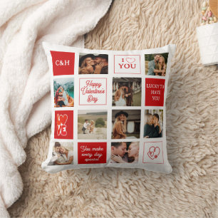 Coussin Messages personnalisés Mari 9 Photo Saint-Valentin