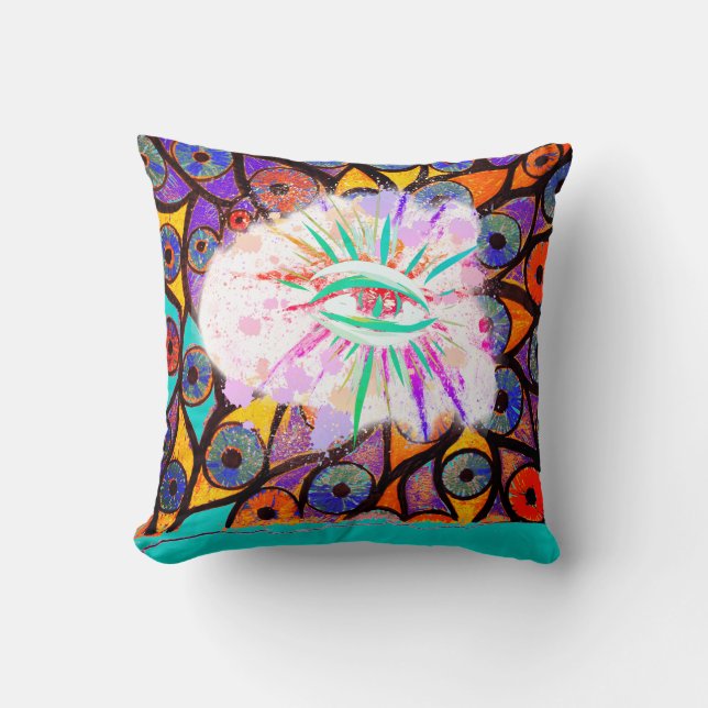 Coussin Métrage des yeux avertis (Recto)