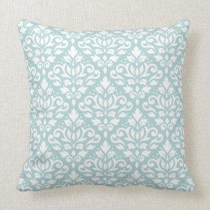 Coussin Mettez en rouleau la damassé 2Way le grand bleu d