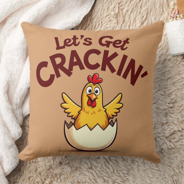 Coussin Mettons-nous le jeu amusant de poulet de la ferme  (Couverture)