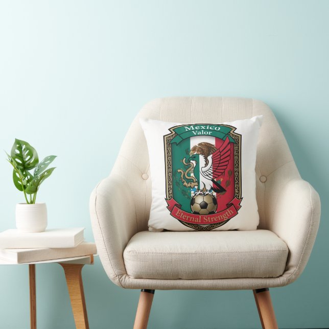 Coussin Mexico Eagle Ascent, Mexican Flag Gift (Chaise)