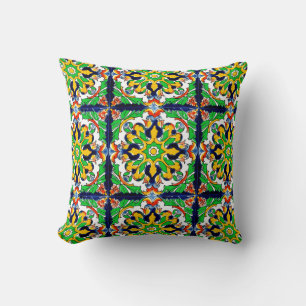 Coussin Mexique Talavera Terracotta Carrelage Design No 4