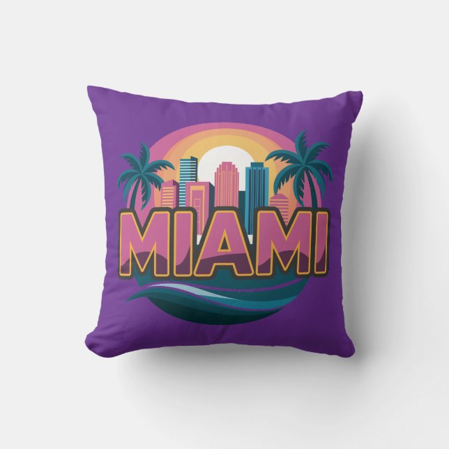 Coussin Miami Floride États-Unis (Recto)