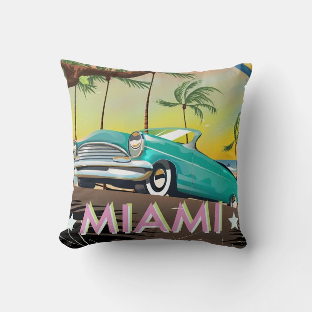 Coussin Miami vintage retro (Recto)