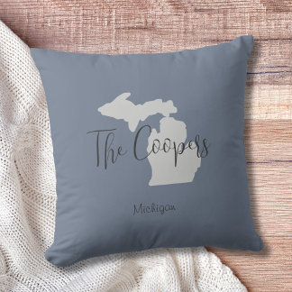 Coussin Michigan État Nom de famille Jeu d'oreiller